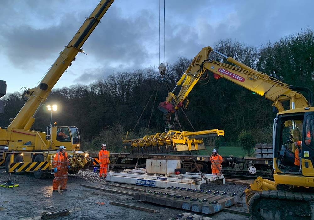 Machinery and staff on site