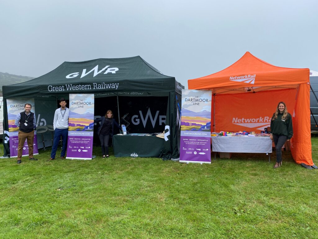 GWR and Network Rail tents at the Okehampton Show 2021