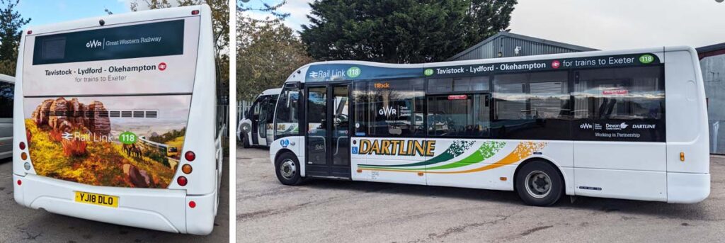 118 Rail Link Bus For Okehampton Station The Dartmoor Line